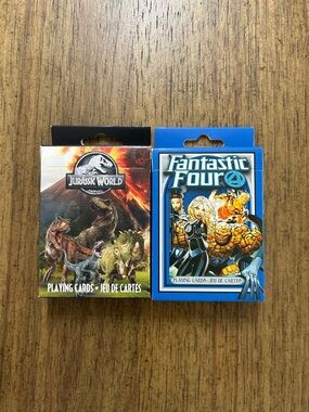 NEW Jurassic World & Fantastic Four Playing Cards